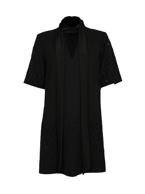 Abito stile T-shirt Lipogramma con strass PINKO | 105523 A2POZ99